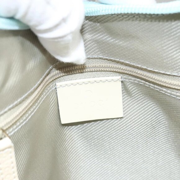 GUCCI GG Canvas Shoulder Bag Light Blue Gold - Picture 13 of 16